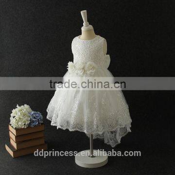 Summer Hot Selling Party Dress for 2-12 Years Old Girls Sequines Pink White Wedding Dress photo-3