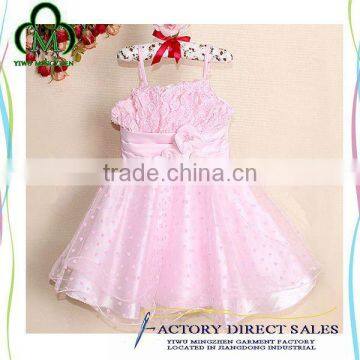 Lovely Child Tulle Flower Pattern Puffy Summer Cute Dress for Baby Girl Dresses photo-3