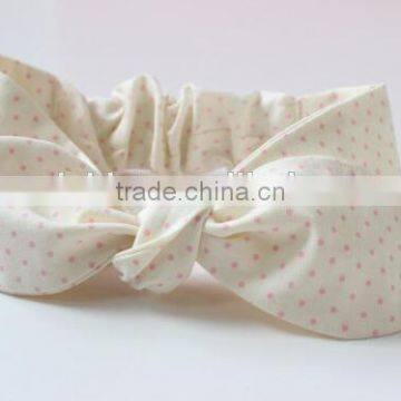 High Quality Top Baby Girls Floral Print Bow Hairband Wholesale Turban Knot Rabbit Headband Baby Headband photo-3