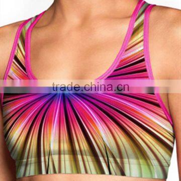 Cheap Wholesale Sports Bra Fashionable Custom Ladies Sublimation Sports Bra photo-3