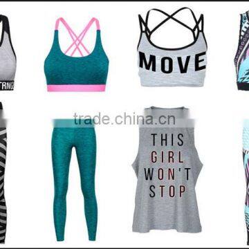 custom wholesale Fashion Athletic Women Sports Yoga Female Gym Training Running Sportswear suits