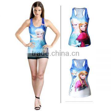 Breathable and Dry Fit Custom Gym Tank Top Printing Camisole photo-6