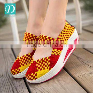 Women Casual High Sole Shoes 2016 Summer Fashion Breathable photo-4