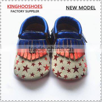 American flag design for Independence Day baby moccasins shoes