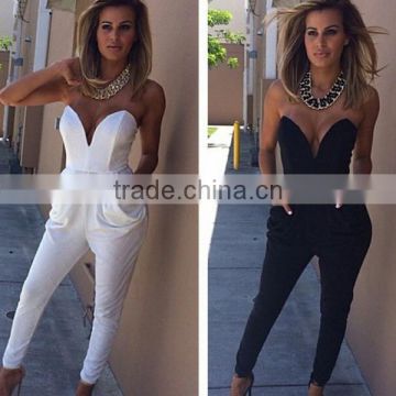 Long Jumpsuit Backless Off Shoulder Bodysuit Women Sleeveless