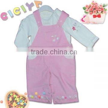 Baby girl 2pcs kid clothes set wholesale design baby clothing