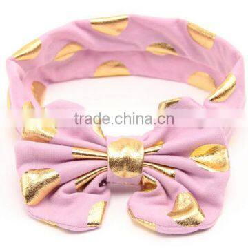 Gold Dot Printed Kids Headband, Cotton Fashion Headband for Kids photo-2
