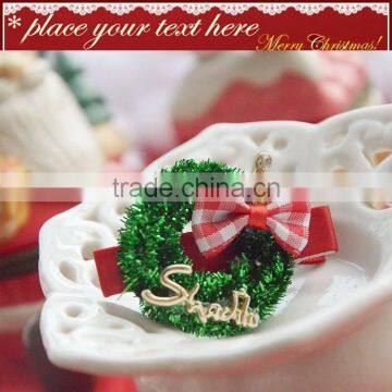 Wholesale Children Hair Accessories Christmas Wreath Hair Clip photo-2