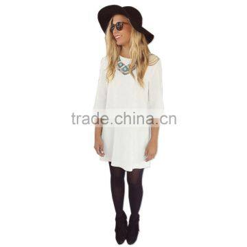 Elegant Summer Women Casual Long Sleeve Dress Fashion Designs For Wholesale 2017 photo-3