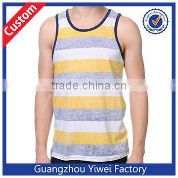 2014 Bulk Striped Mens Sport Tank Top With High Quality