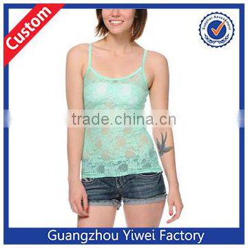 2014 Fashion Hot High Quality Lace Tank Top For Girls