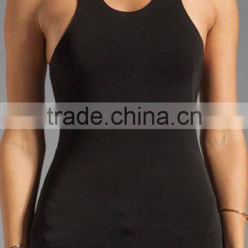 95% Rayon 5% Spandex Jersey Racer Black Tanks photo-3