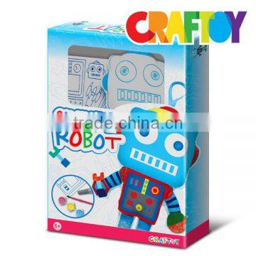 Arts & Crafts Kit do it Yourself Canvas Doll Color Your Doll Robot photo-2