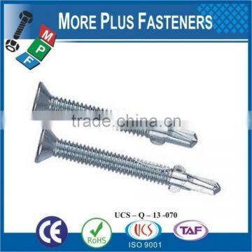 Made in Taiwan Star Torx Drive Wafer Head Heavy Duty Self Drilling Screw Flat Head With Wing and Shank Self Drilling
