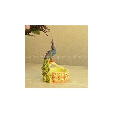 2015 The Peacock Ashtray Resin Handicraft, Creative Furnishing Articles, Practical Gifts,Welcome To Sample Custom