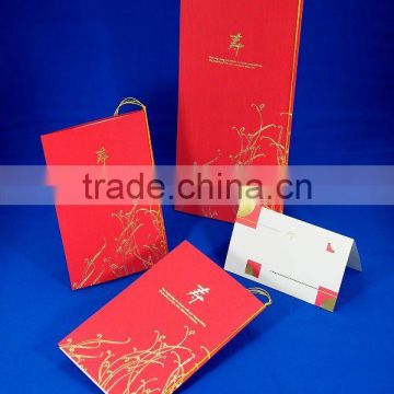 Japan Wedding Invitation Card 'KASUGA RED' Wholesale