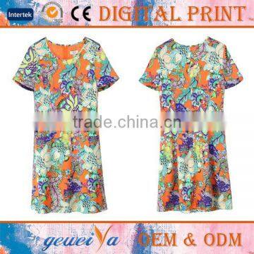 OEM and ODM Digital Custom Printed Woman Dress