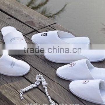 Customized OEM Closed Toe EVA Sole Hotel Velvet Slipper photo-3