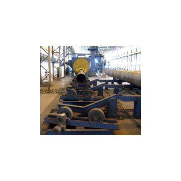 Roller conveyor pipe shot blasting machines