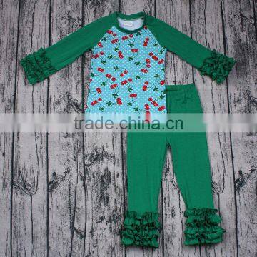 Directly factory wholesale cheap baby girls icing pants clothing set 2pcs kids gender neutral clothes online boutique outfits