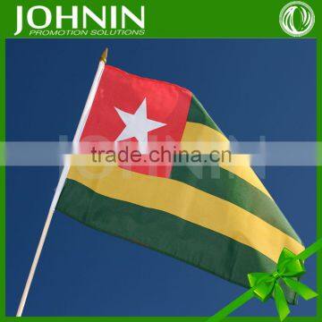 FAST plastic holder polyester Togo hand flags