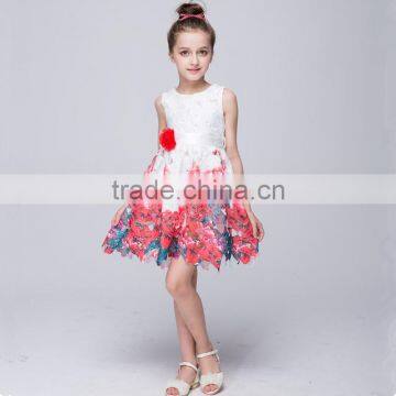 Model design children Summer Wear Printed Daily Dresses For Girls Clothes