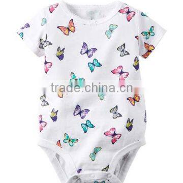 Wholesale 100% Organic Cotton Baby Girl Boy Short Sleeve Bodysuits photo-5