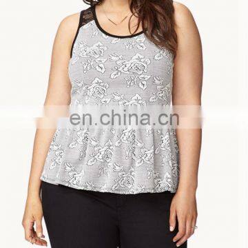 CHEFON Rose Jacquard Peplum Top CWPD0020