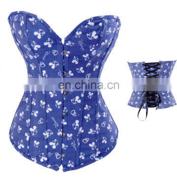 cute Mickey printrd corset Jeans Corset for women