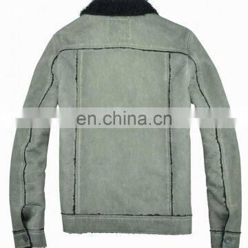 2015 Last Fashion Mens Handsome Warm Genuine Men Leather Jacket photo-3