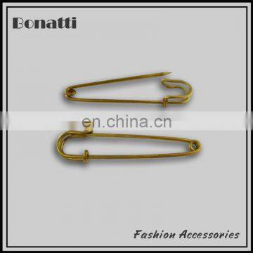 fashion design decorative brass safety pin