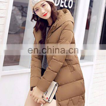 Europe 2017 Winter New Slim Down Cotton Women Korean Version of the Long Hooded Thickening of Cotton