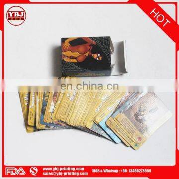 Guangzhou factory high quality custom flash trade card game printing