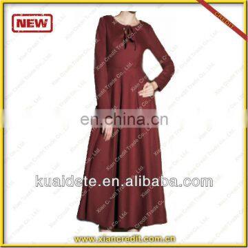 2014 Fashional muslim winter dress MADE OF 100% woolen for women KDT-D01