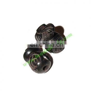 Wooden Ebony Beads, color black, size 15x22mm, weight approx 2.92 grams BWEBN0011