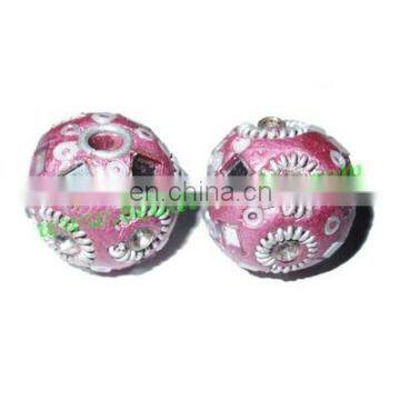 Kashmiri Beads (lakh beads, bollywood beads), size 18mm