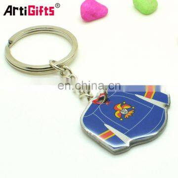 Custom innovative hard plastic football soccer team jersey club keychain