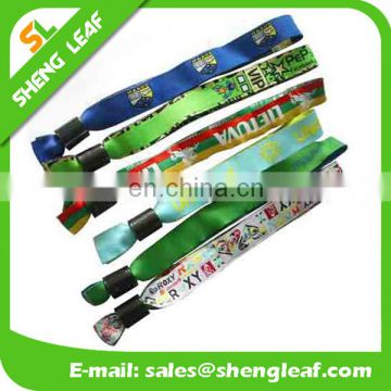 Satin print event fabric wristband