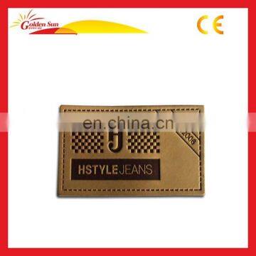 High Quality Brown Leather Jeans Labels