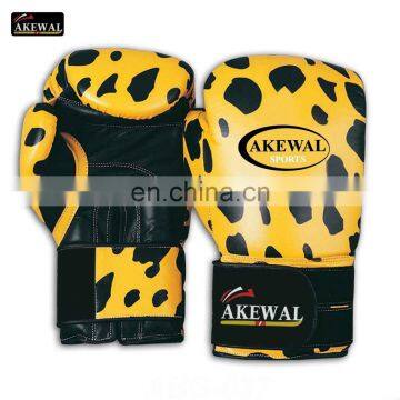 Cool Leopard Design Cowhide Leather Boxing Glove