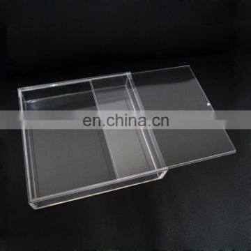 Innovative unique high clear acrylic box with magnet sliding lid