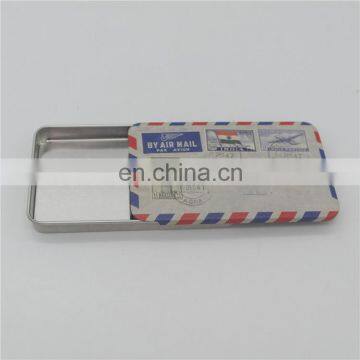 Flat Sliding Tin Candy Packaging Case With Embossing photo-2