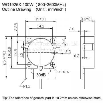 RFTYT WG1925 0.8-3.6 GHz L LS S Band RF Drop In Isolators Circulator photo-2