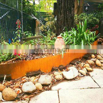 Outdoor Decorative Rusted Corten Steel Landscape Edging photo-2