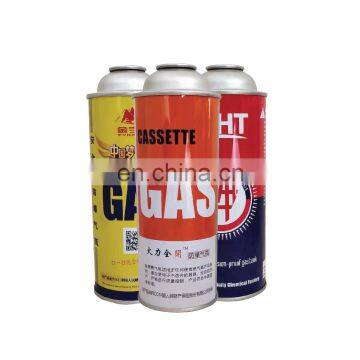 China empty aerosol tin can for butane gas customized 220g