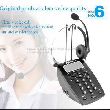 China BN200 business telephone + T11 business telephone headset for call center