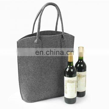 Recycled Recycled Gray Felt Wine Bag photo-3