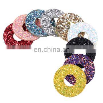 DIY Sequin Hair Accessories Baby Girl Cute doughnut head wear Solid Color 9Colors