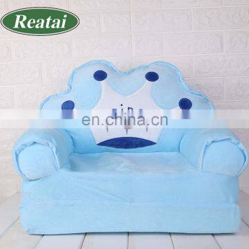 Reatai Best Selling Product Pink Children Kids Small Sofa Ottoman Stool Velvet Kids Baby Mini Sofa Kids photo-2