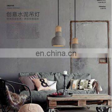 Modern Concrete and Wood Pendant Lamp for Decor photo-5